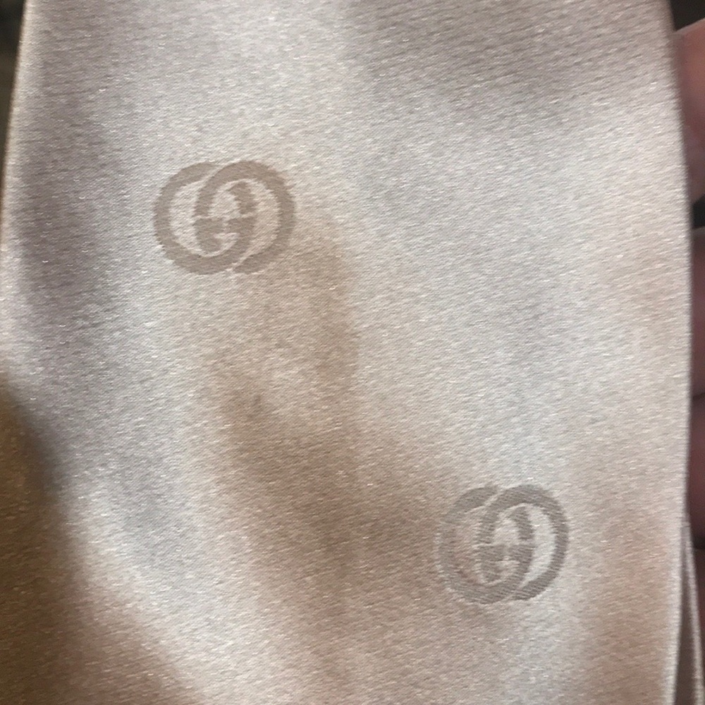 Gucci silk tie pale pink monogram